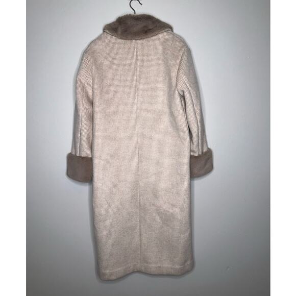 Reformation Lester Double Breasted Trench Coat Tan/Beige Size Small Relaxed Fit - Picture 11 of 12